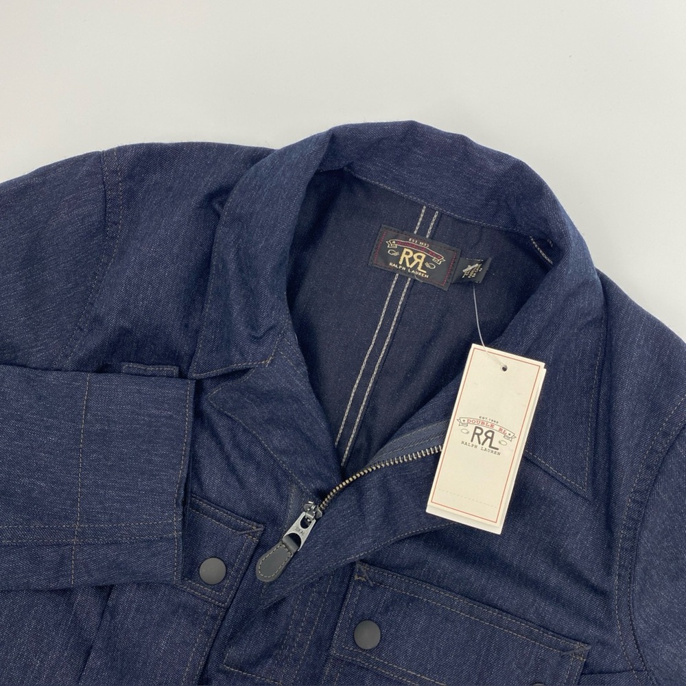 RRL Ralph Lauren Coverall Womens Size 2 Blue Spring 1 Denim Dark Jumper NEW